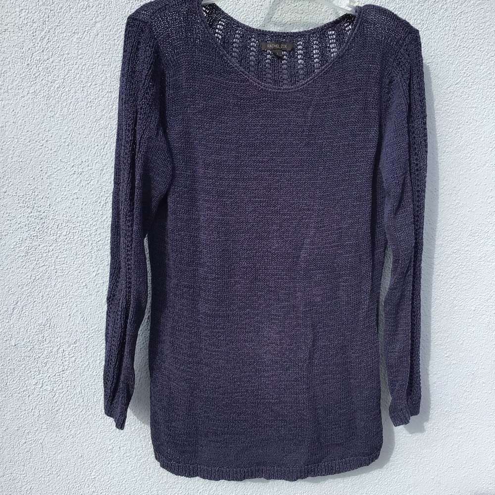 Rachel Zoe Carla sweater size large women’s open weave knit.